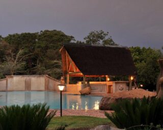 Beautiful night view of mabula game lodge