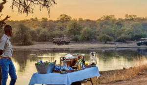 sundowner at Tshukdu Game Reserve